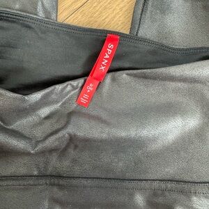 SPANX Metallic Gray Leggings